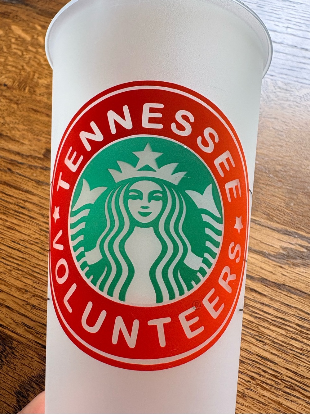 Starbucks set of 5 Tennessee Volunteers 24 oz frosted, plastic cold drink cups - Picture 13 of 16